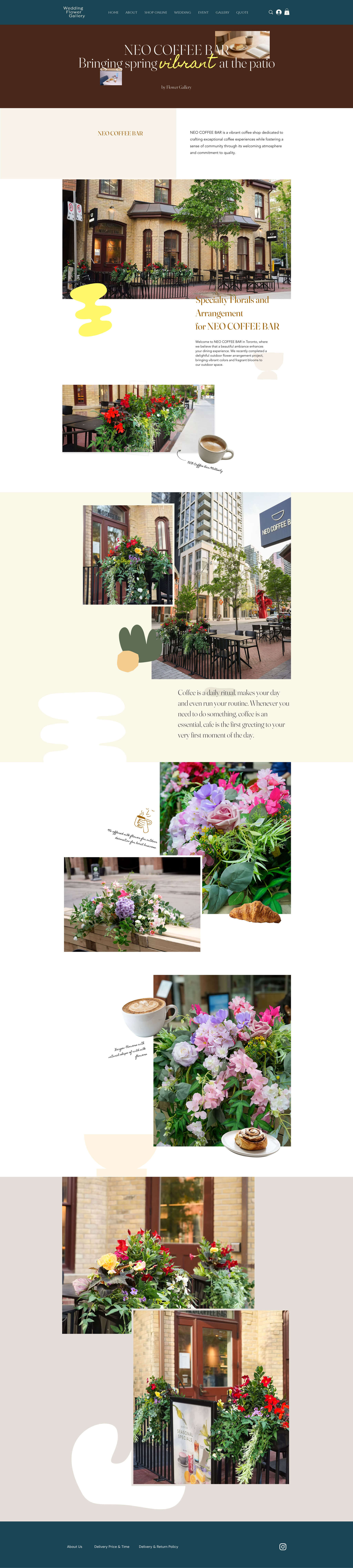 Wix landing & wedding site pages